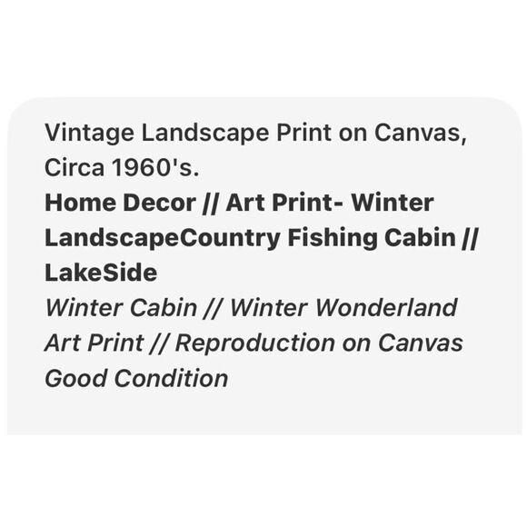 Winter Cabin Winter Wonderland Art Print - Picture 3 of 3